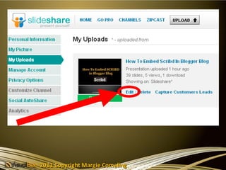 2011 Copyright Margie Comaling
 