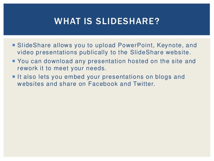 slideshare tutorial what is slideshare