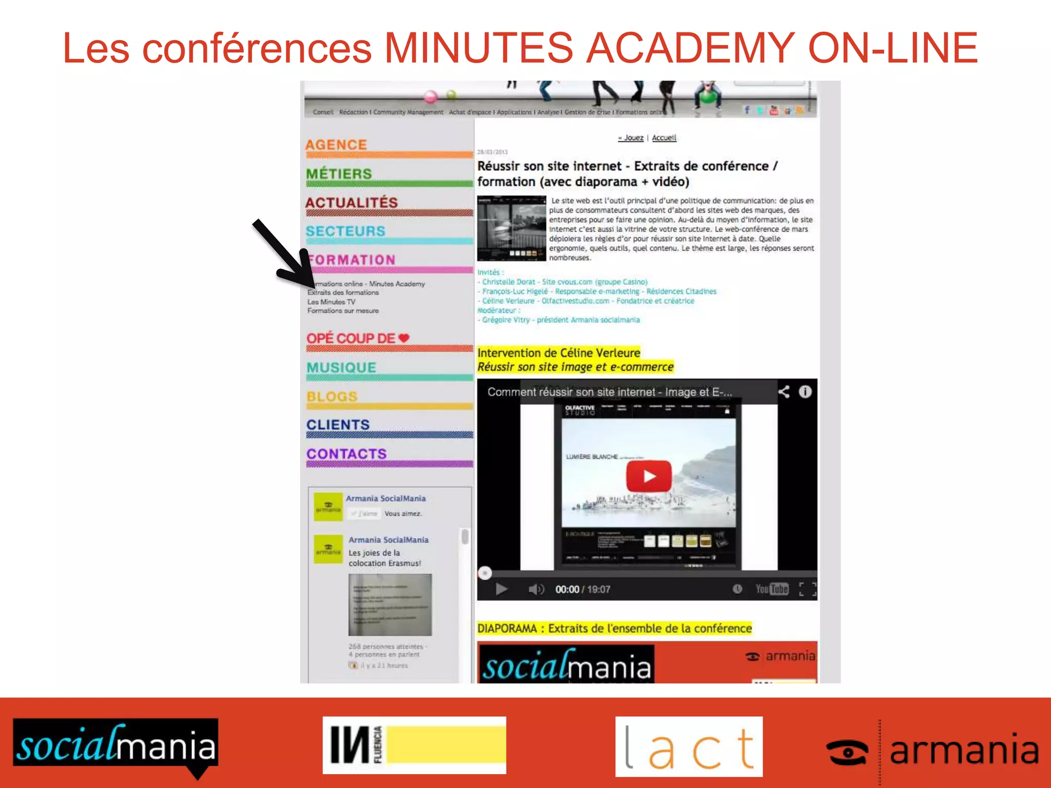 Les conférences MINUTES ACADEMY ON-LINE
 