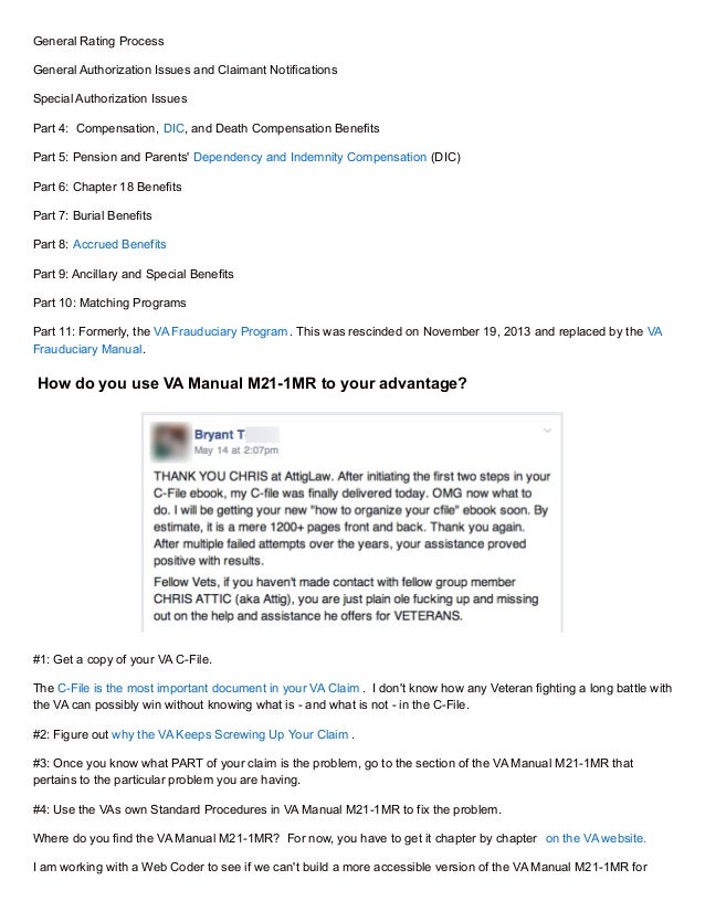 Use VA Manual M21-1MR and Score a Touchdown in Your VA Disability Cla…