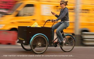 …maar markten veranderen steeds sneller en consumentenvoorkeuren ook…
 