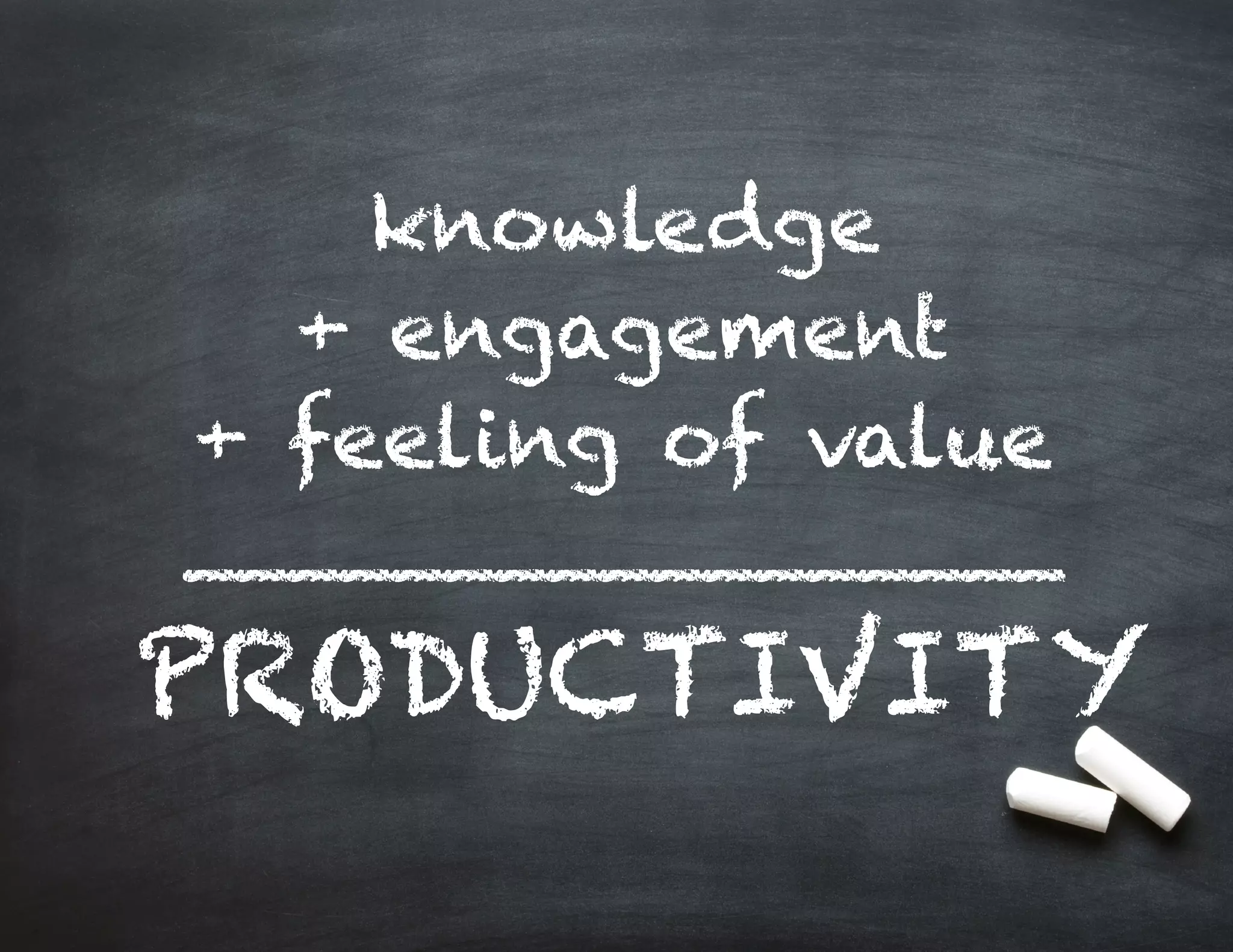 knowledge
+ engagement
+ feeling of value
_________________

PRODUCTIVITY

 