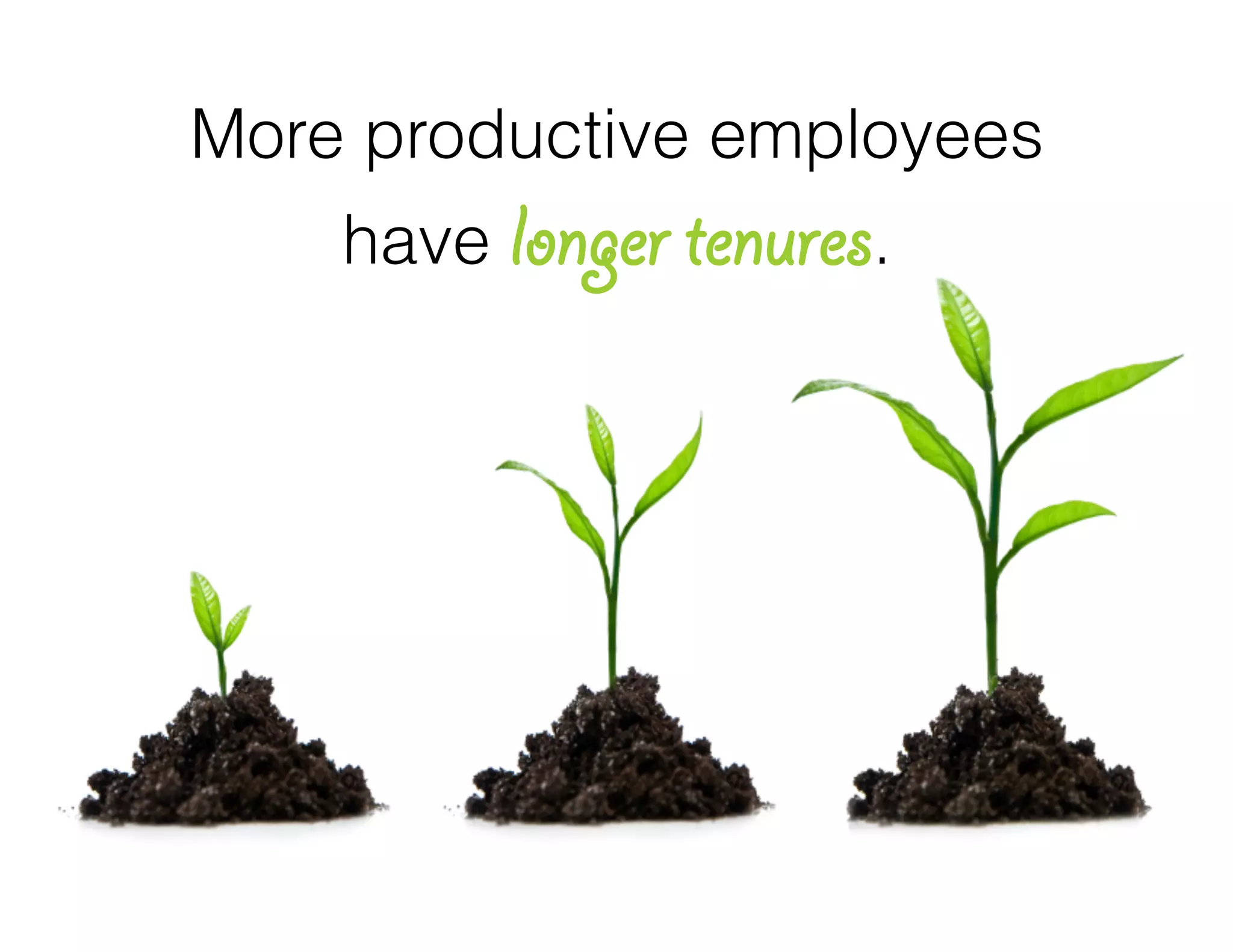 More productive employees
have longer tenures.

 