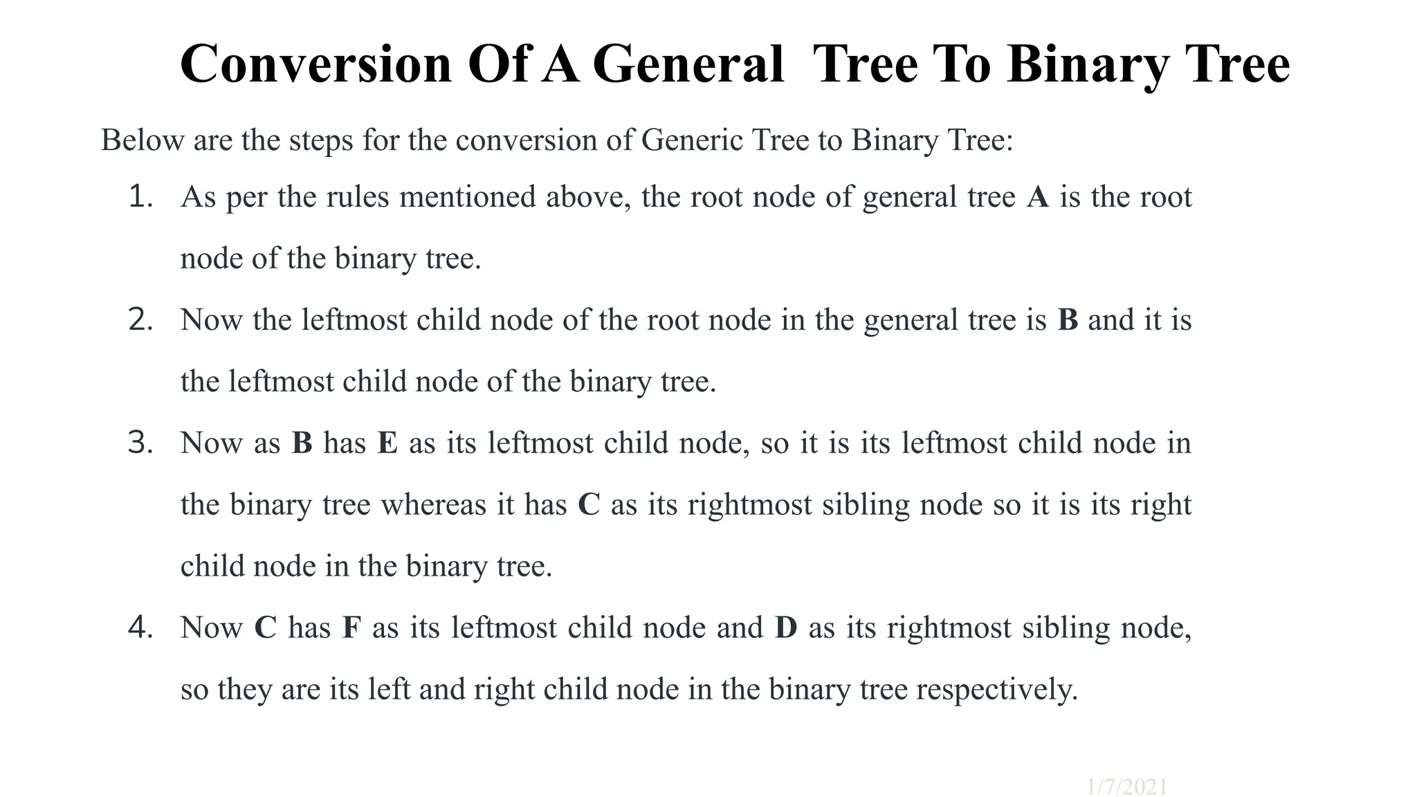Introduction to Binary Tree and Conersion of General tree to Binary ...