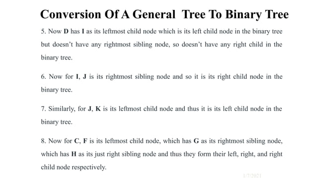 Introduction to Binary Tree and Conersion of General tree to Binary ...