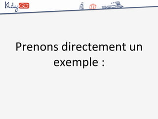 Prenons 
directement 
un 
exemple 
: 
 