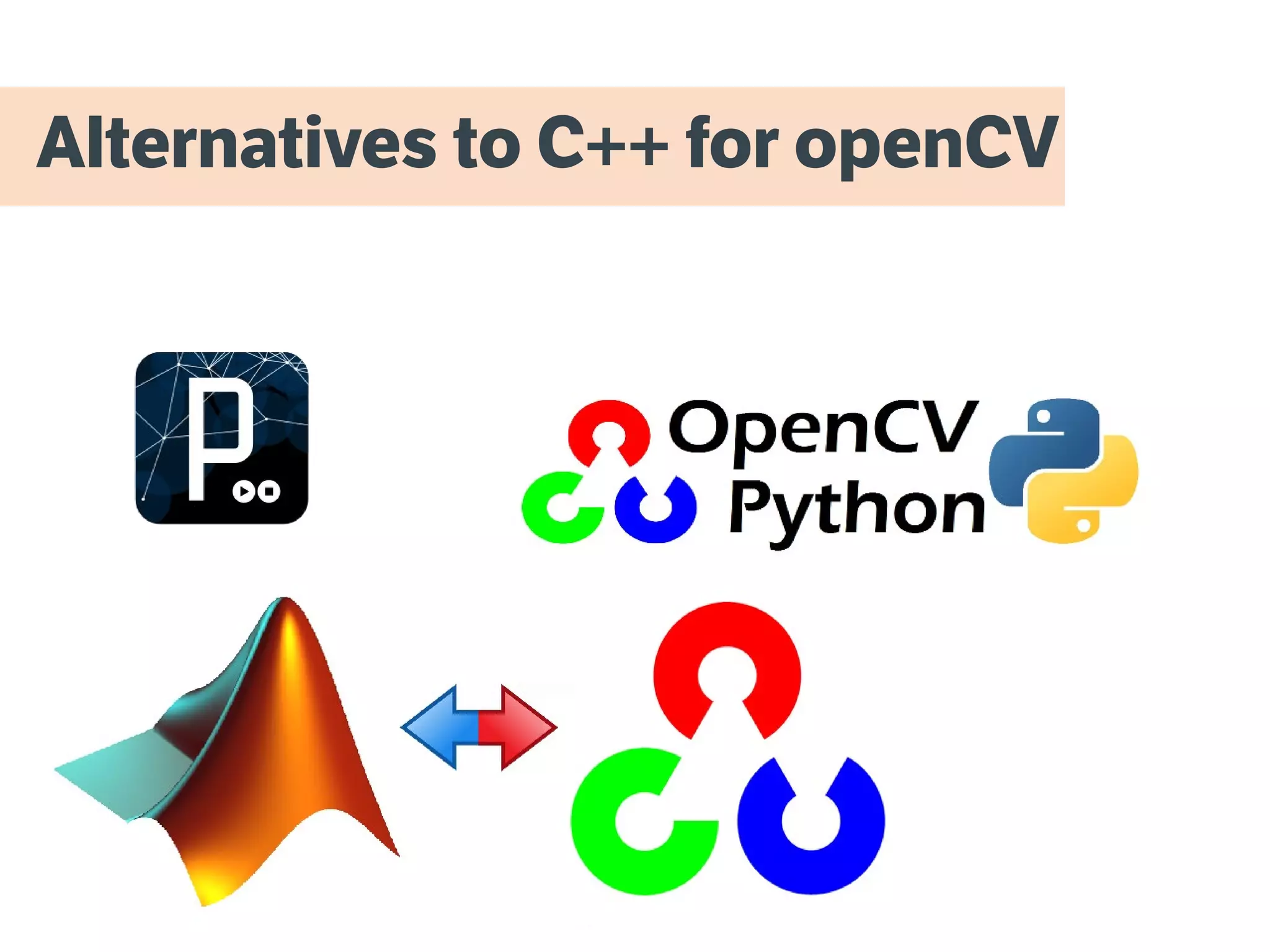 Alternatives to C++ for openCV
 