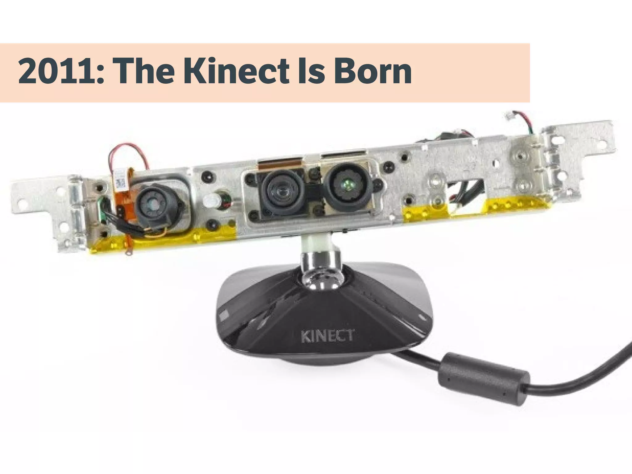 http://techcrunch.com/2010/12/07/videos-the-best-kinect-
hacks-and-mods-one-month-in/
2011: The Kinect Is Born
 