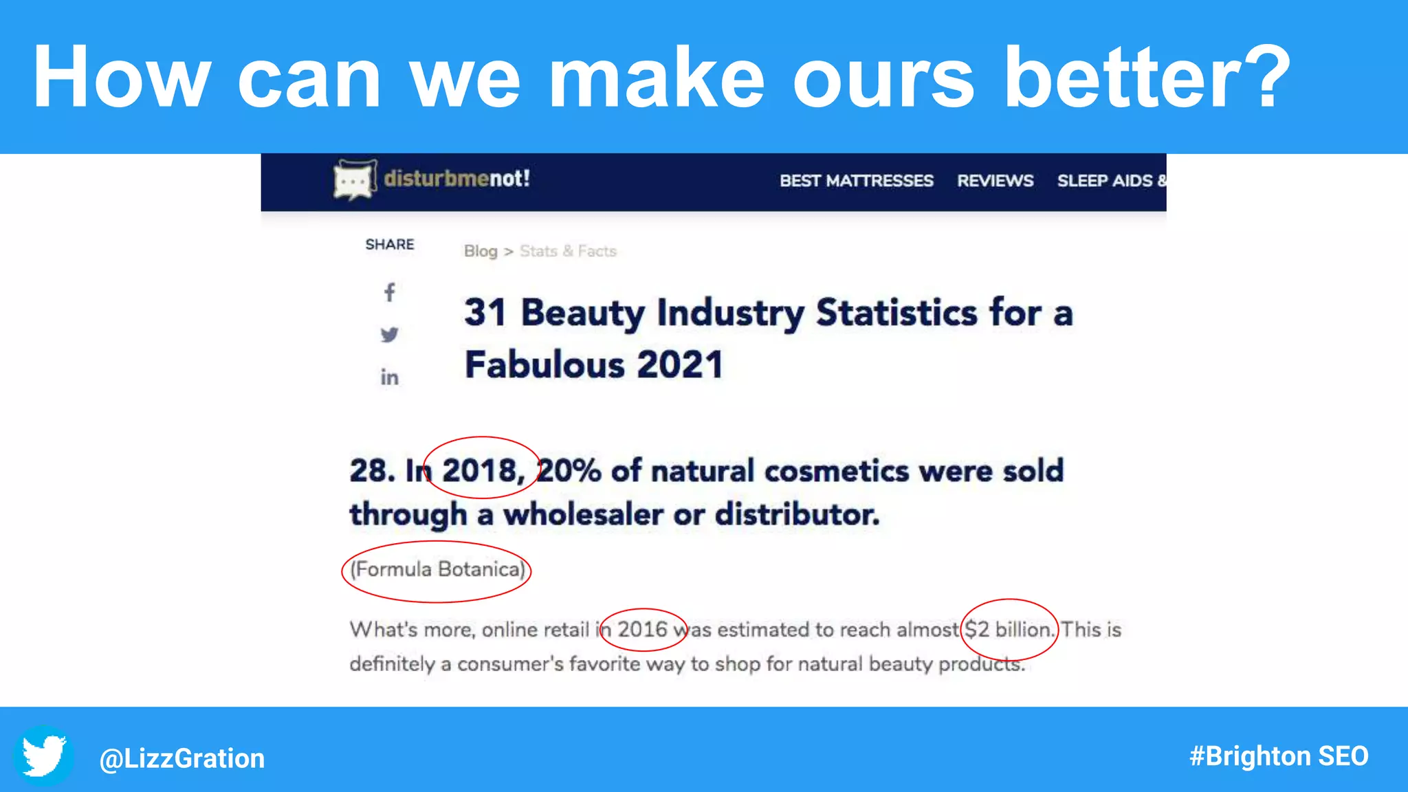 @LizzGration #Brighton SEO
How can we make ours better?
 