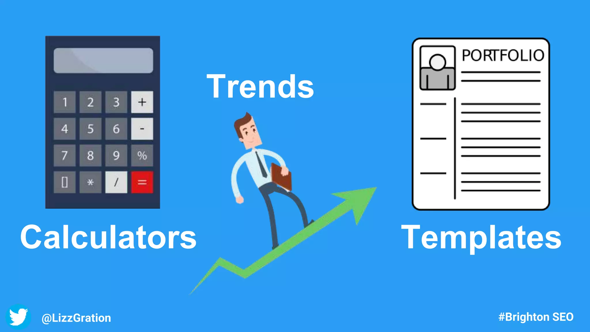 Calculators
Trends
Templates
@LizzGration #Brighton SEO
 