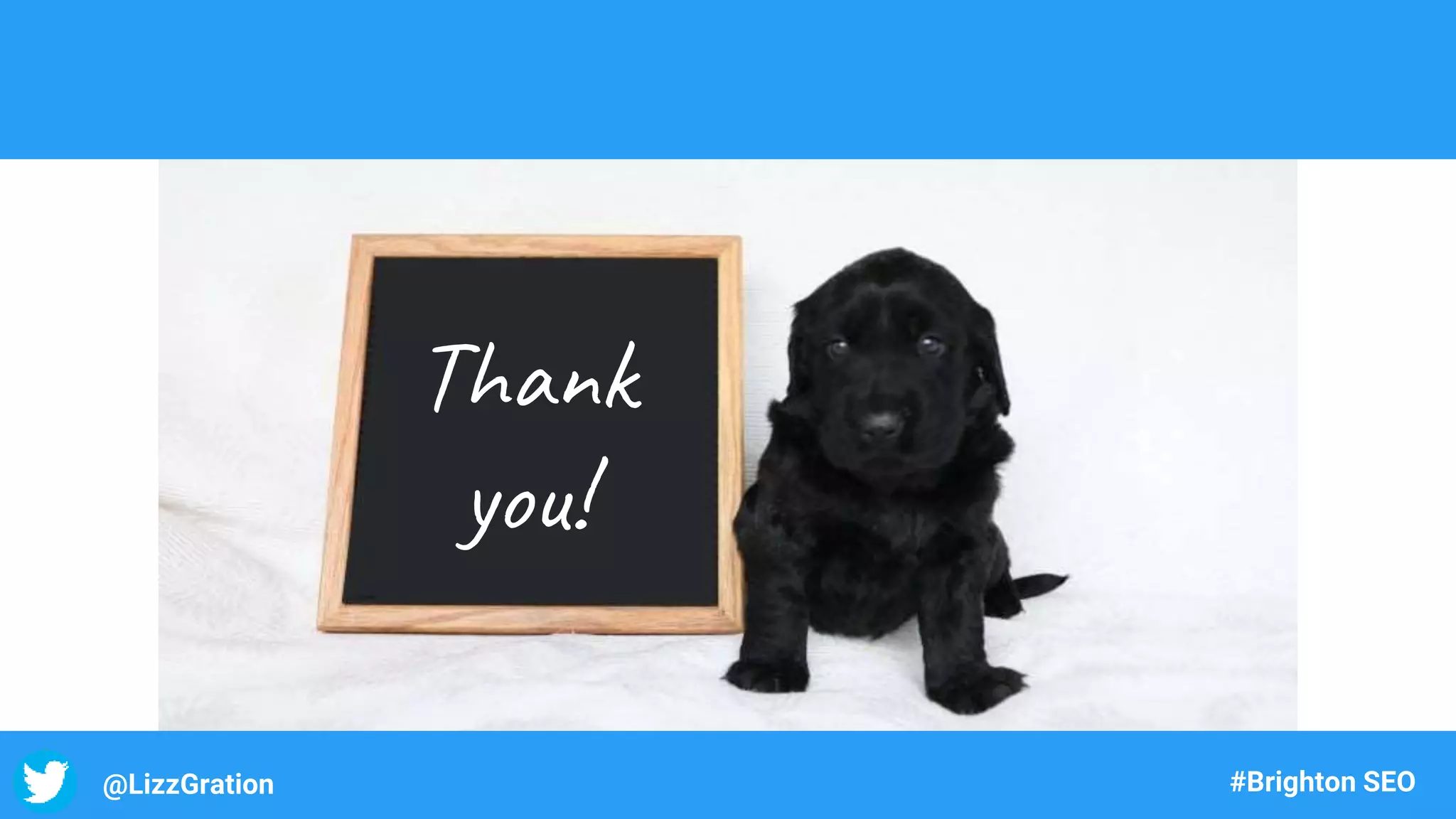 @LizzGration #Brighton SEO
Thank
you!
 