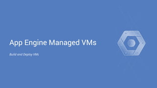 App Engine Managed VMs 
Build and Deploy VMs 
 