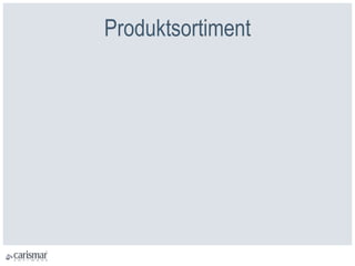 Produktsortiment
 