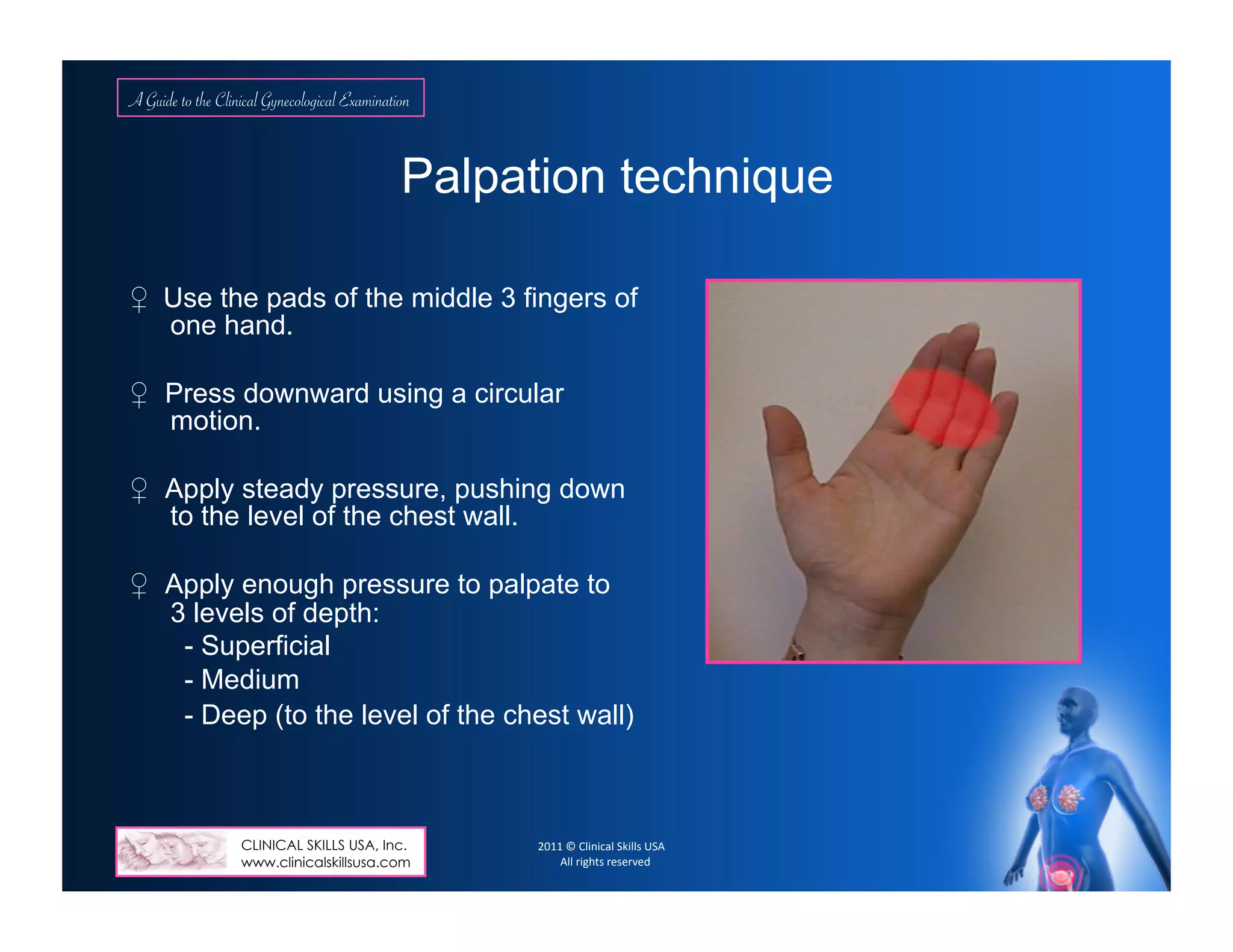 A Guide to the Clinical Gynecological Exam as Instructed by a Female ...