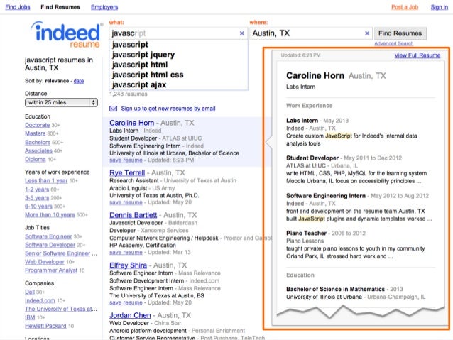 indeedeng building indeed resume search indeed resumes search