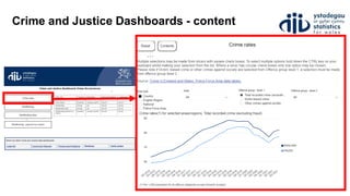 Crime and Justice Dashboards - content
 