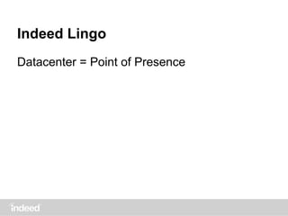 Indeed Lingo
Datacenter = Point of Presence
 