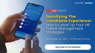 WELCOME TO THE WEBINAR
 