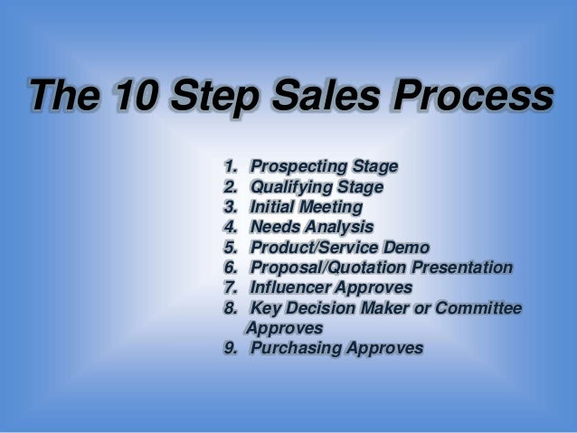 slide share version of sales as an art and science the 10 step sale