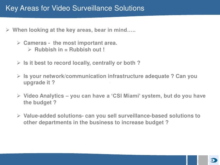 Key discussion points for Video Solutions