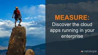 23
MEASURE:
Discover the cloud
apps running in your
enterprise
 