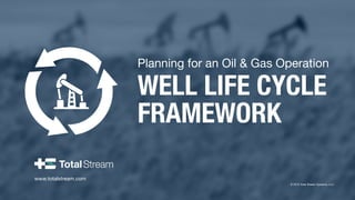 www.totalstream.com
Planning for an Oil & Gas Operation
WELL LIFE CYCLE
FRAMEWORK
 
