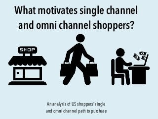 An analysis of US shoppers’ omni channel path to purchase
What inﬂuences US shoppers to choose
between buying online and in-store?
 