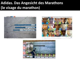 Adidas. DasAngesicht des Marathons (le visage du marathon)