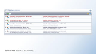 Twitter mee #T12RDa #TOPdesk12
 