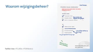 Waarom wijzigingsbeheer?




Twitter mee #T12RDa #TOPdesk12
 