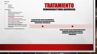 Hemorroides y Enfermedad Hemorroidal | PPTX | Surgery | Medical Health