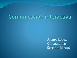 Arturo López
C.I. 21.461.121
Sección: M-726
 
