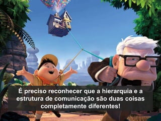 É preciso reconhecer que a hierarquia e a estrutura de comunicação são duas coisas completamente diferentes!