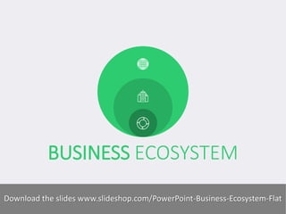 BUSINESS ECOSYSTEM 
Slideshop-2014 
Download the slides www.slideshop.com/PowerPoint-Business-Ecosystem-Flat 
The World's Leading PowerPoint Template Supplier - We provide this Business Ecosystem in simple design and high quality 
PowerPoint template – Easy to customize slides – Customized icons are also included. Suitable for both ppt and pptx file. 
 