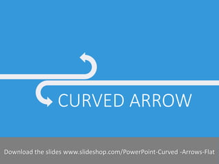 Logo Company 
1 
www.domainname.com 
CURVED ARROW 
Slideshop-2014 
The World's Leading PowerPoint Template Supplier - We provide this CURVED ARROW in simple design and high quality PowerPoint template – Easy to customize slides – Linked to Excel Chart – And customized icons of CURVED ARROW are available inside. Suitable for pptx file. 
Download the slides www.slideshop.com/PowerPoint-Curved -Arrows-Flat  