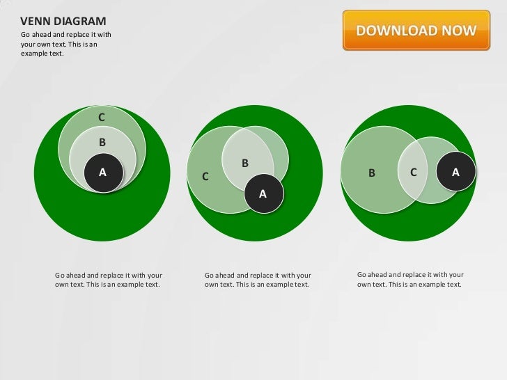 Venn Diagram Green by Slideshop