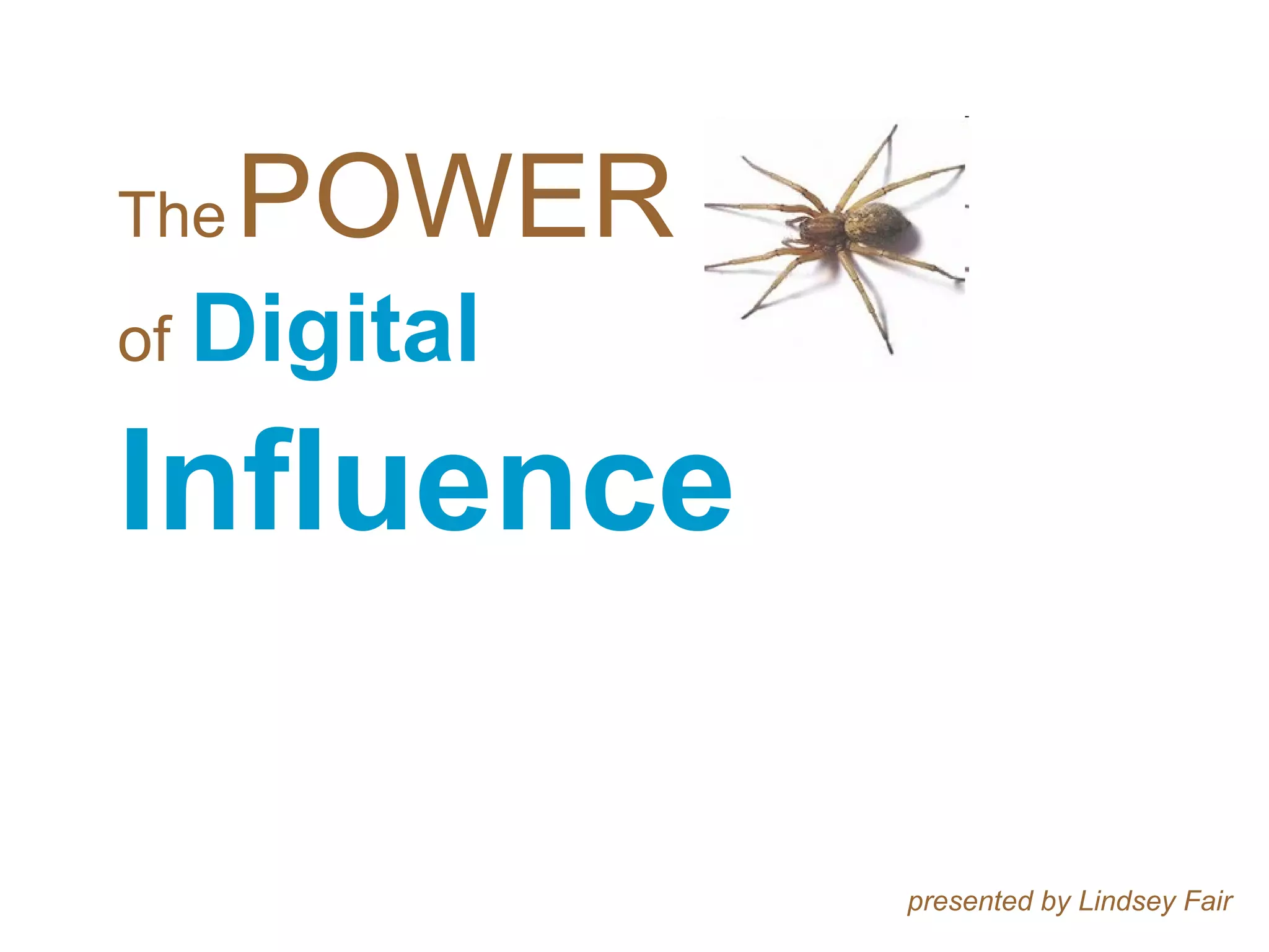 The POWER of Digital Influence presented by Lindsey Fair