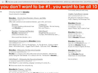 you don’t want to be #1, you want to be all 10 