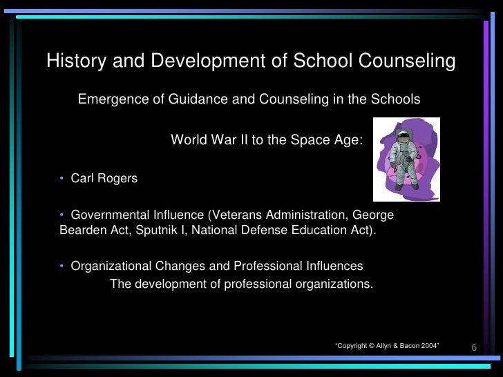 The History of School Counseling