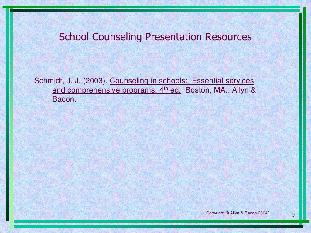 The History of School Counseling