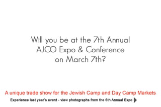 6th Annual Jewish Camp Expo