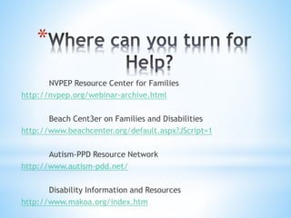Impact of a child with a disability | PPTX