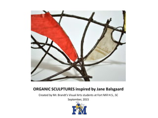 ORGANIC SCULPTURES inspired by Jane Balsgaard
Created by Mr. Brandt’s Visual Arts students at Fort Mill H.S., SC
September, 2015
 