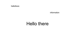Hello there hellothere information 