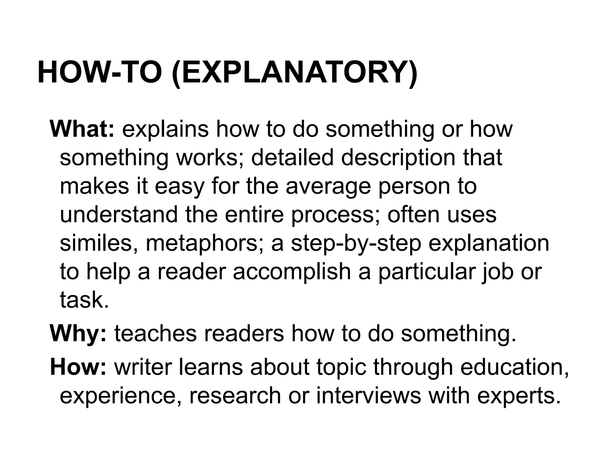 Lecture on the types of Feature Writing article | PPTX