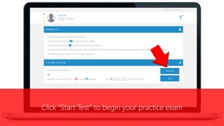 Click “Start Test” to begin your practice exam
 