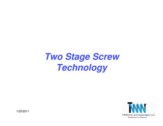 Two Stage Screw
              Technology



1/25/2011
 