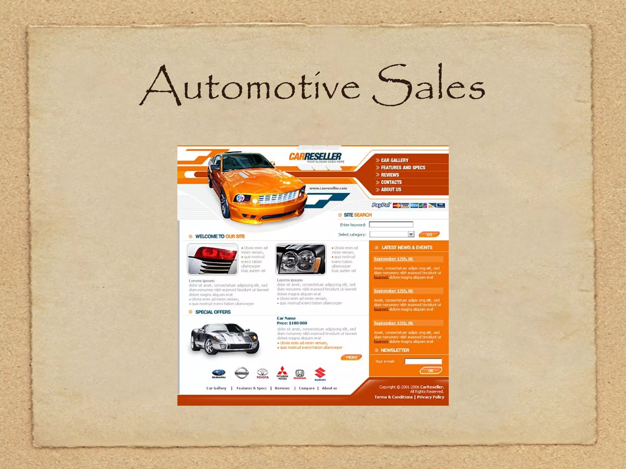 Automotive Sales
 