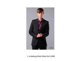 J. Lindeberg Black Wool Suit $498 