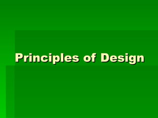 Principles of Design  